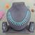 Turquoise color rhodium plating festive wear designer necklace set