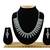 Grey color rhodium plating festive wear designer necklace set