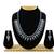 Beige color rhodium plating festive wear designer necklace set