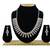 Pink color rhodium plating festive wear designer necklace set
