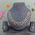 Pink color rhodium plating festive wear designer necklace set