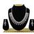Pink color rhodium plating festive wear designer necklace set