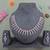 Pink color rhodium plating festive wear designer necklace set