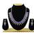Purple color rhodium plating festive wear designer necklace set