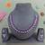 Purple color rhodium plating festive wear designer necklace set