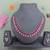 Maroon color rhodium plating festive wear designer necklace set