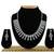 White color rhodium plating festive wear designer necklace set