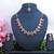 Maroon color rhodium plating festive wear designer necklace set