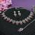 Maroon color rhodium plating festive wear designer necklace set