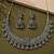 Navratri oxidised silver plated choker necklace with earrings set for women