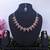 Purple color rhodium plating festive wear designer necklace set