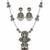 Navratri oxidised silver plated necklace with earrings jewellery set for women