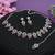 Purple color rhodium plating festive wear designer necklace set