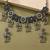 Navratri oxidised silver plated choker necklace with earrings set for women