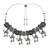 Navratri oxidised silver plated choker necklace with earrings set for women