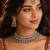 Navratri oxidised silver plated necklace with earrings and maang tikka for women