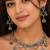 Navratri oxidised silver plated choker necklace with earrings set for women