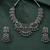 Navratri oxidised silver plated necklace with earrings jewellery set for women