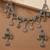 Navratri oxidised silver plated choker necklace with earrings set for women