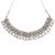 Navratri oxidised silver plated necklace with earrings and maang tikka for women