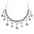 Navratri oxidised silver plated choker necklace with earrings set for women