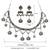 Navratri oxidised silver plated choker necklace with earrings set for women