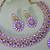 Purple color yellow gold plating festive wear designer necklace set