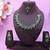 Green color yellow gold plating festive wear designer necklace set