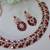 Multicolor color yellow gold plating festive wear designer necklace set