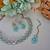 Green color yellow gold plating festive wear designer necklace set