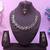 Purple color yellow gold plating festive wear designer necklace set