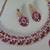 Purple color yellow gold plating festive wear designer necklace set