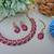 Pink color yellow gold plating festive wear designer necklace set