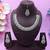 White color yellow gold plating festive wear designer necklace set