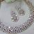 White color yellow gold plating festive wear designer necklace set