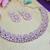 Pink color rhodium plating festive wear designer necklace set