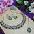 Green color rhodium plating festive wear designer necklace set
