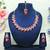 Maroon color rhodium plating festive wear designer necklace set