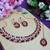 Maroon color rhodium plating festive wear designer necklace set