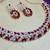 Maroon color rhodium plating festive wear designer necklace set