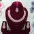 Pink color rhodium plating festive wear designer necklace set