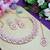 Pink color rhodium plating festive wear designer necklace set