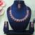 Pink color rhodium plating festive wear designer necklace set