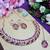 Pink color rhodium plating festive wear designer necklace set