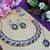 Green color rhodium plating festive wear designer necklace set