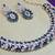 Green color rhodium plating festive wear designer necklace set