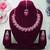 Pink color rhodium plating festive wear designer necklace set