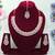 Pink color rhodium plating festive wear designer necklace set