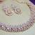 Pink color rhodium plating festive wear designer necklace set