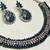 Green color yellow gold plating festive wear designer necklace set